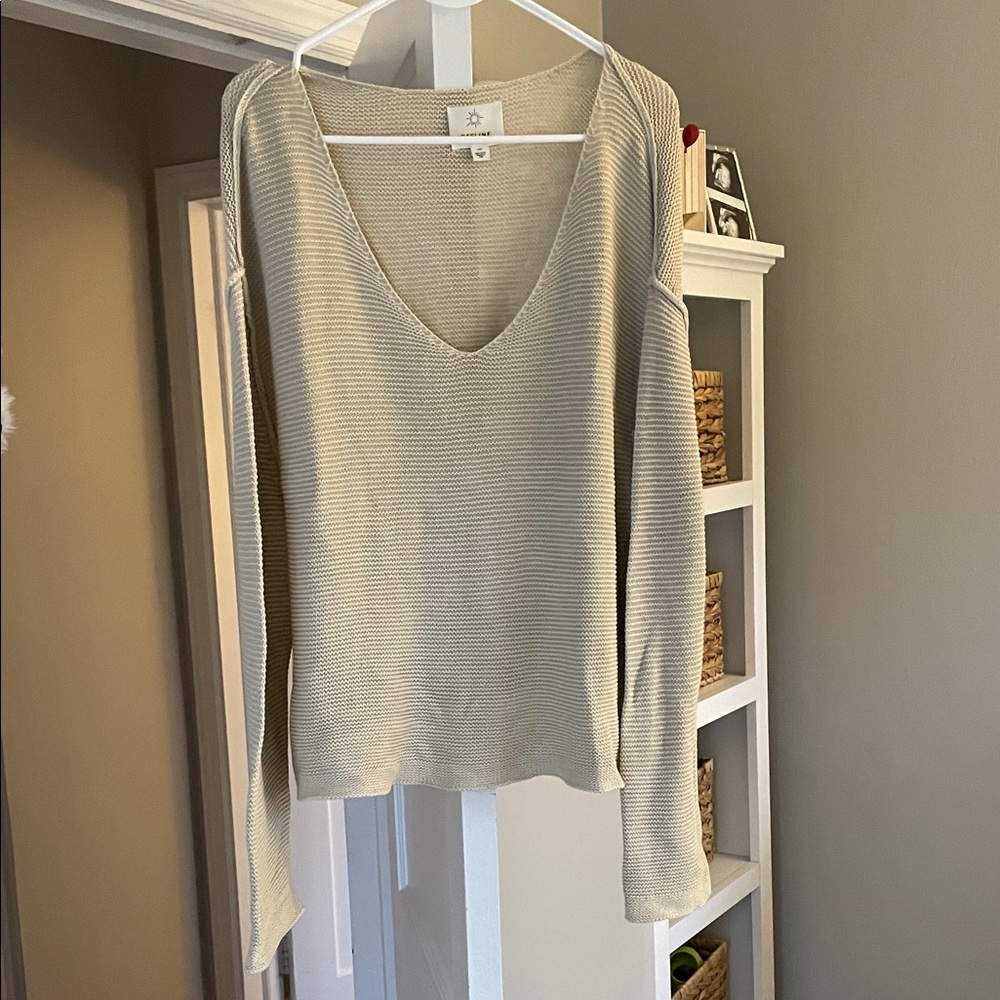 Aerie Beige Knit Sweater